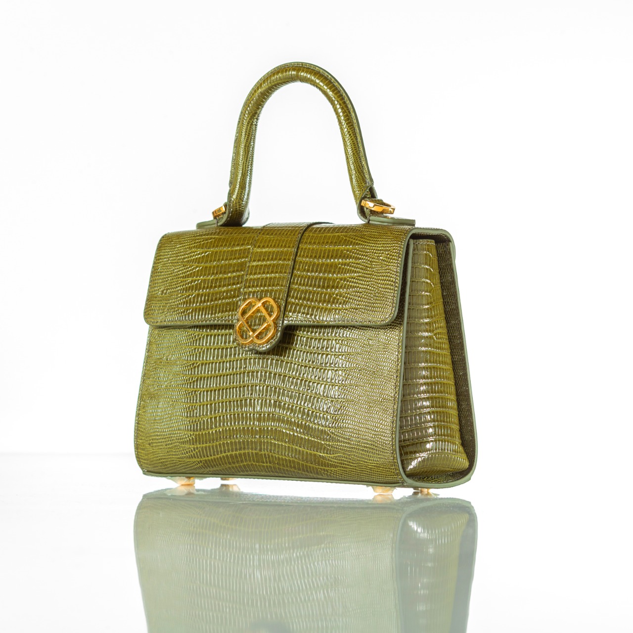 Buy OBH Ladies Handbag 6 Model Green Lizard color Online in UAE | OBH ...