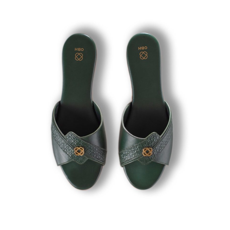 Buy OBH Ladies Sandal 7 Model Green Color Online in UAE | OBH Collection