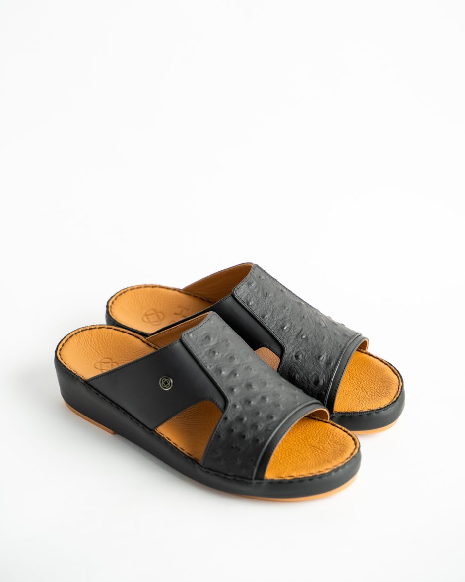 Buy OBH Men Sandals Model 22 Black Color Online in UAE | OBH Collection