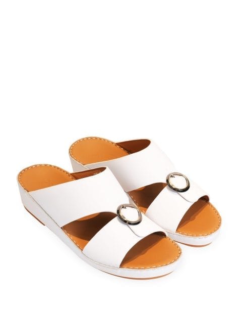 صندل رجالي OBH موديل 24 نعال إماراتي باللون الأبيض