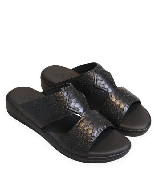 OBH Men Sandals Model 26 Black/Black Croc