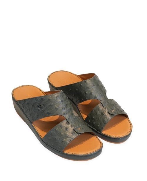 صندل رجالي OBH موديل 28 نعال إماراتي باللون الزيتوني