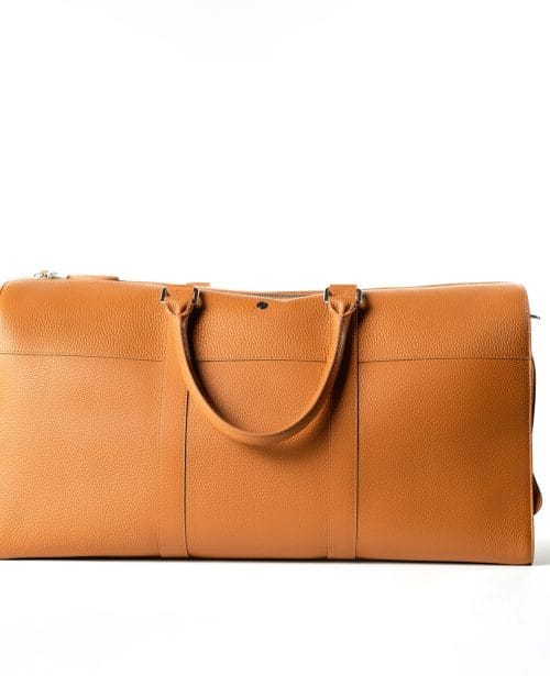 Travel Bag Tan Color Genuine Leather