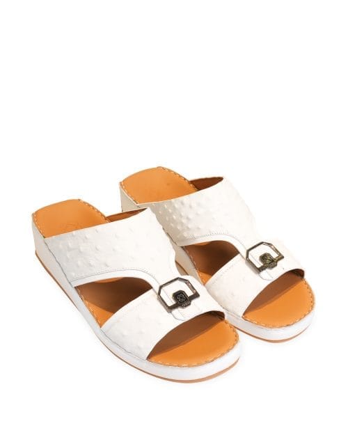 صندل رجالي OBH موديل 30 نعال إماراتي باللون الأبيض