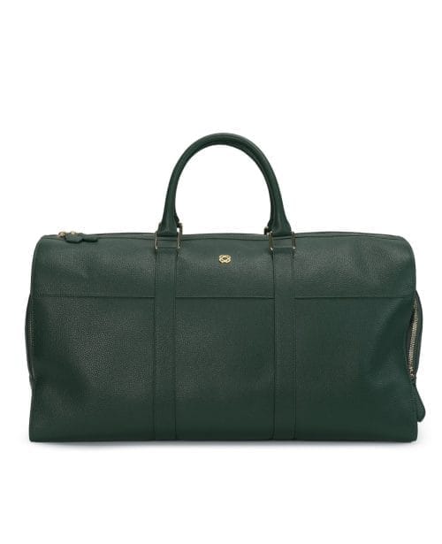 OBH Travel Bag Green Color Genuine Leather