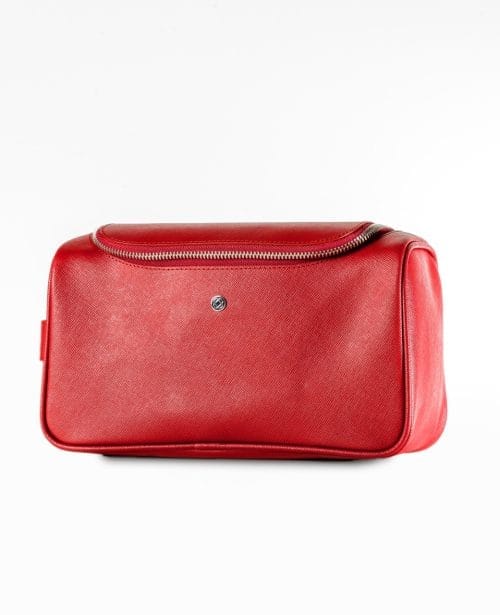 Travel Pouch Saffiano Red