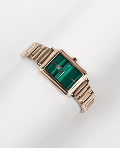 OBH Ladies Watch Stainless Steel Rose Gold and Green