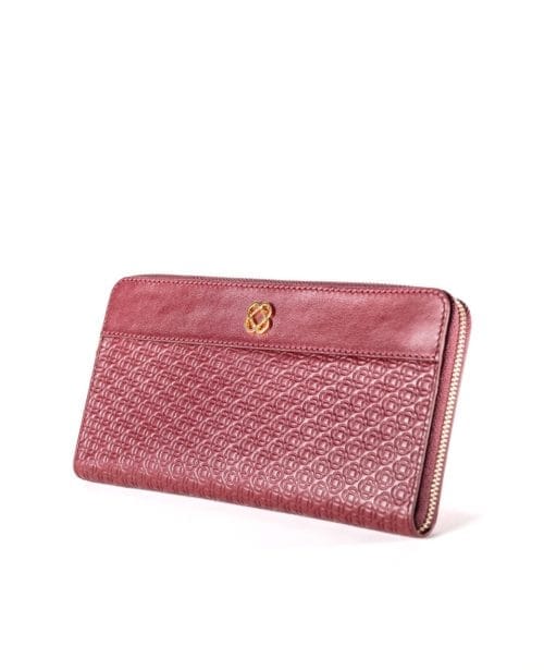 محفظة نسائية طويلة بسحاب باللون المارون