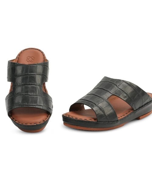 OBH Kids Sandal Model K02 Black Croc Color