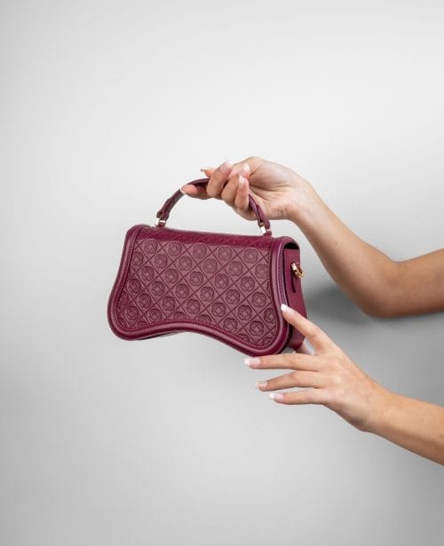 Ladies Handbag Design 3 Maroon