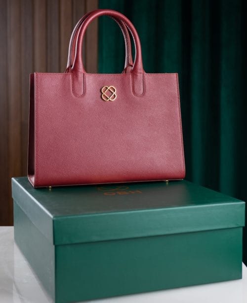 OBH Ladies Top Handle Bag Saffano Red