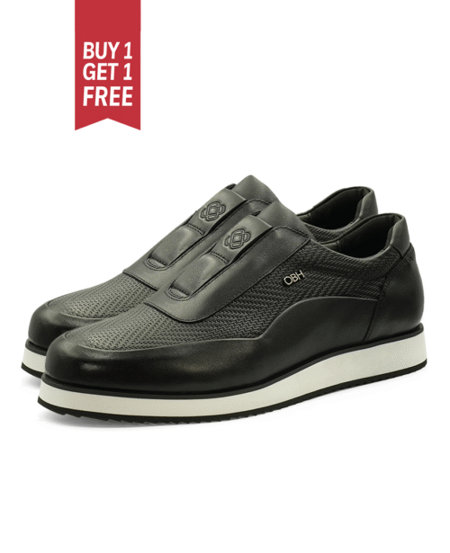 حذاء رجالي موديل A104 باللون الأسود