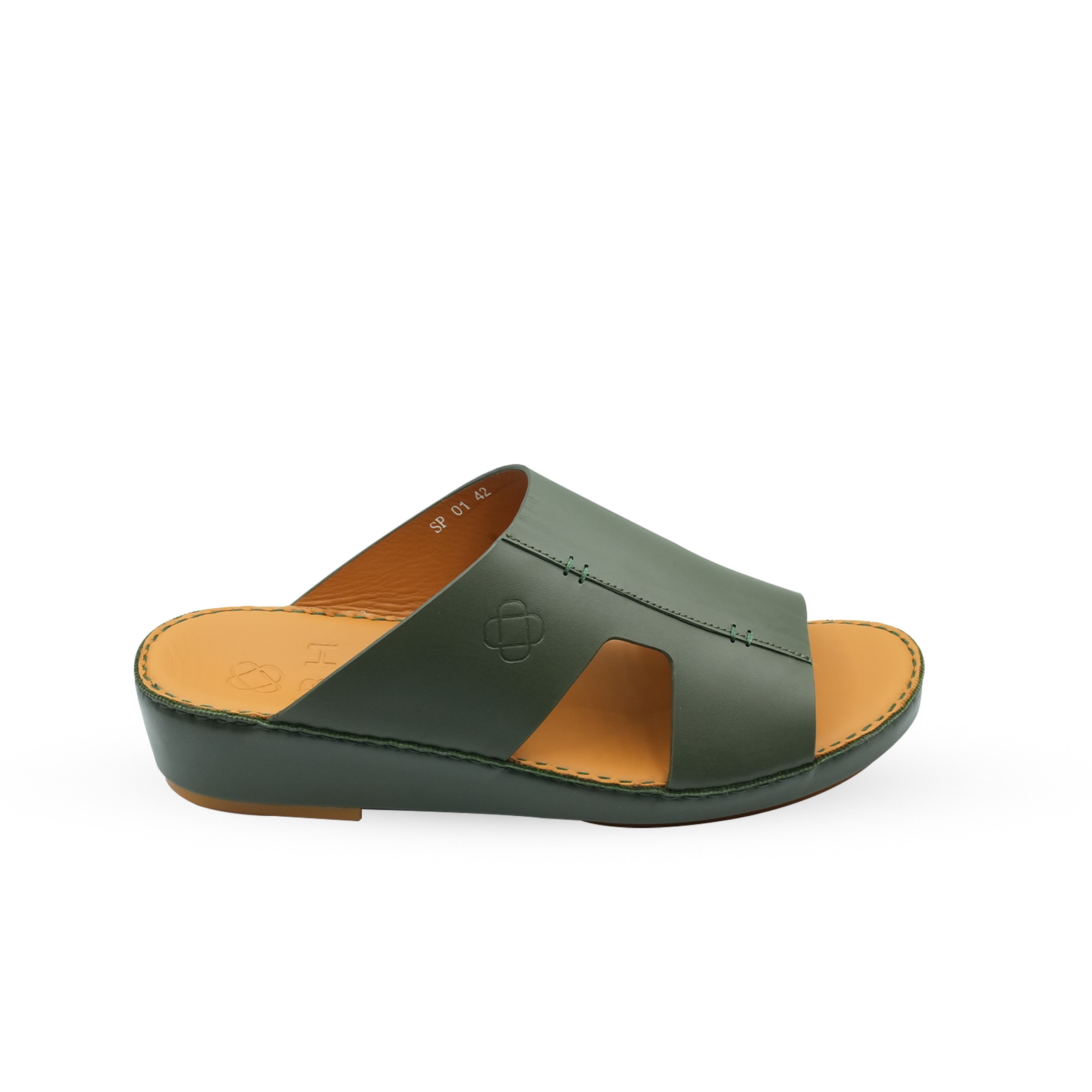 OBH Men Sandals SP 1 Model Plain Nappa Olive OBH Men Sandals SP 1 Model Plain Nappa Olive - Image 2