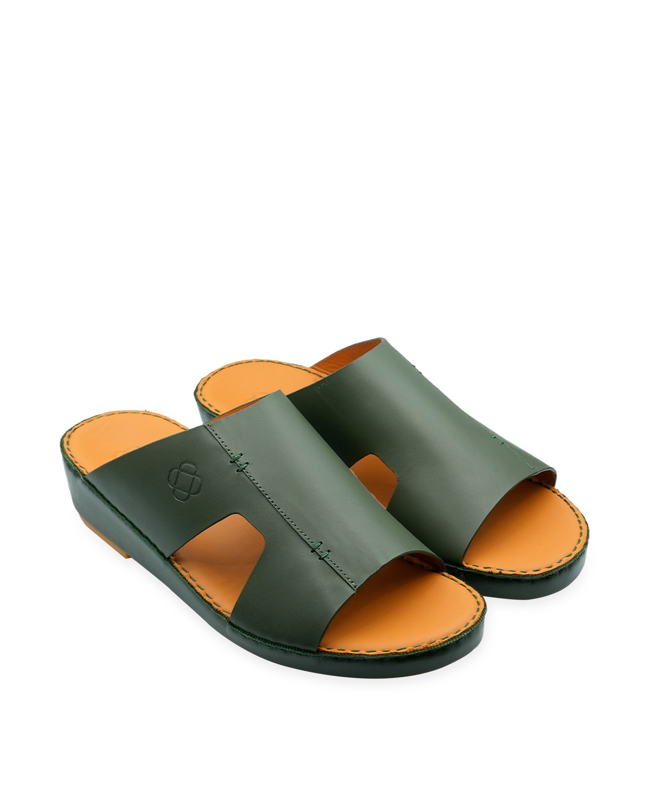 OBH Men Sandals SP 1 Model Plain Nappa Olive OBH Men Sandals SP 1 Model Plain Nappa Olive