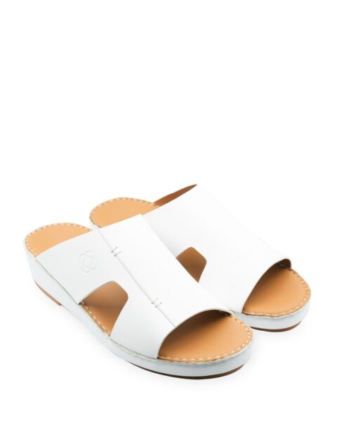 OBH Men Sandals SP 1 Model Plain Nappa White